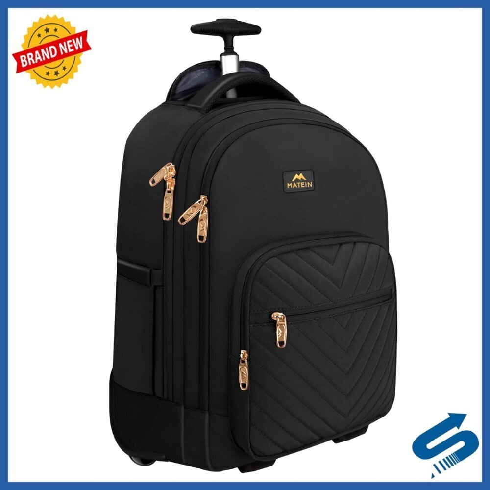 Rolling Laptop Backpack Travel Carry On Convertible Wheeled Business Overnight